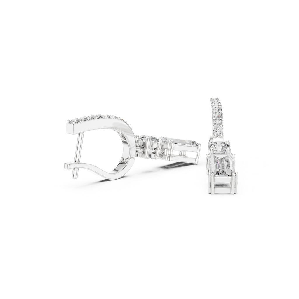 moissanite Diamond earring on a white background
