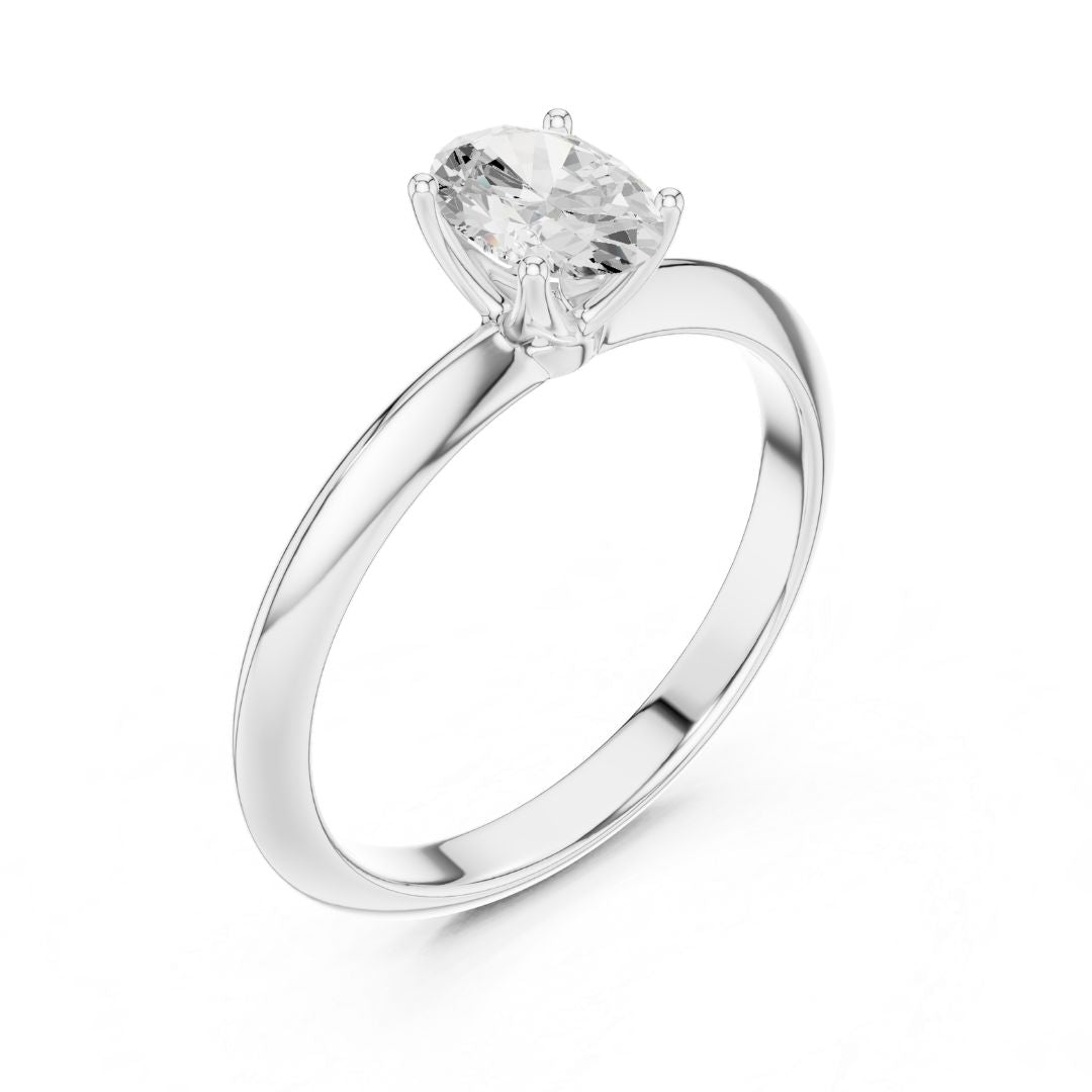 moissanite Diamond ring on a white background
