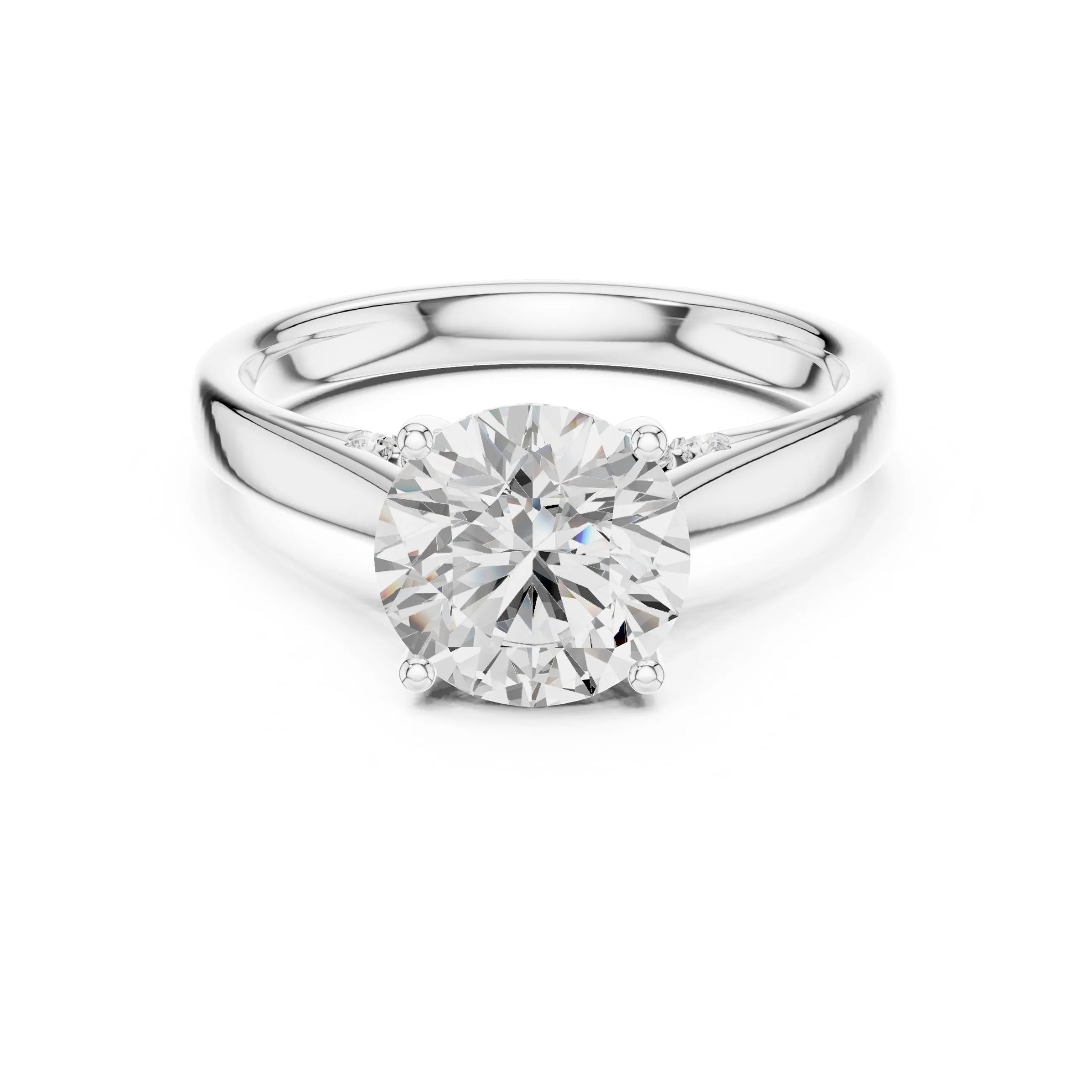 moissanite Diamond ring on a white background