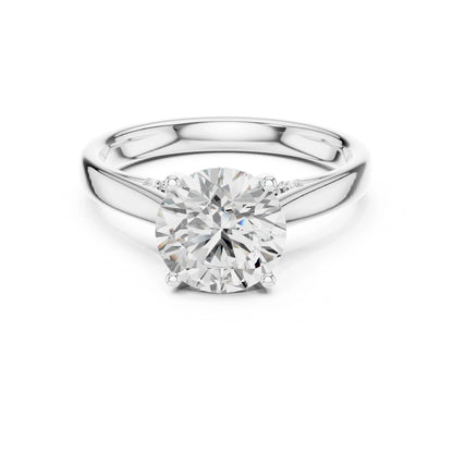 moissanite Diamond ring on a white background