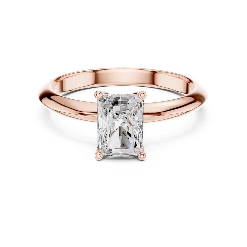 Tisha 1ct Radiant Moissanite Solitaire Diamond Ring for her