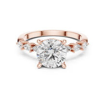 Load image into Gallery viewer, Ishita 2ct Round Moissanite Solitaire Diamond Ring for her