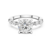 Load image into Gallery viewer, Ishita 2ct Round Moissanite Solitaire Diamond Ring for her