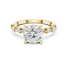 Load image into Gallery viewer, Ishita 2ct Round Moissanite Solitaire Diamond Ring for her