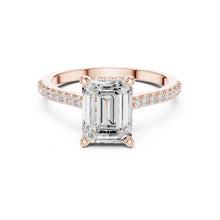 Load image into Gallery viewer, Manvi 2ct Emerald Moissanite Solitaire Diamond Ring for her