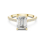 Manvi 2ct Emerald Moissanite Solitaire Diamond Ring for her
