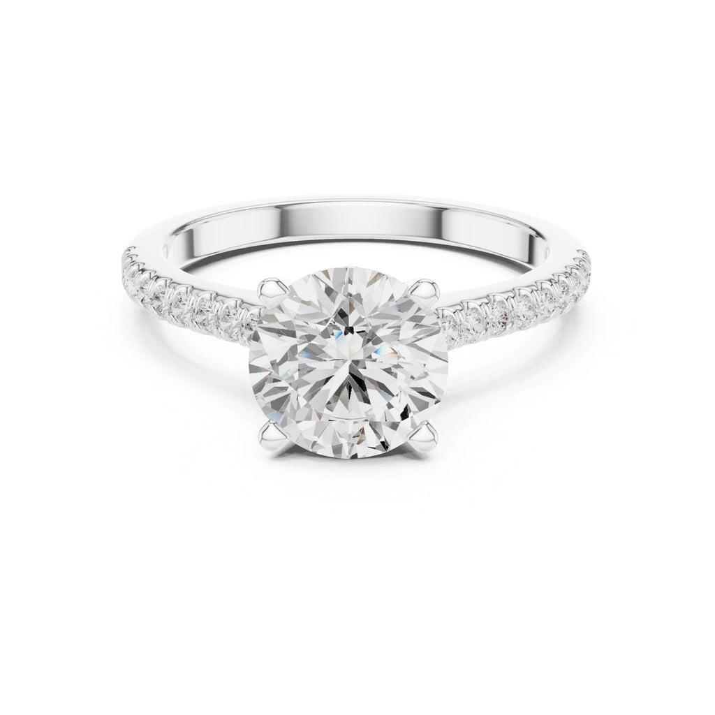 Sanaya 2ct Round Moissanite Solitaire Diamond Ring for her