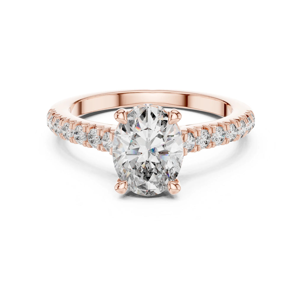 Mahika 1.5ct Oval Moissanite Solitaire Diamond Ring for her