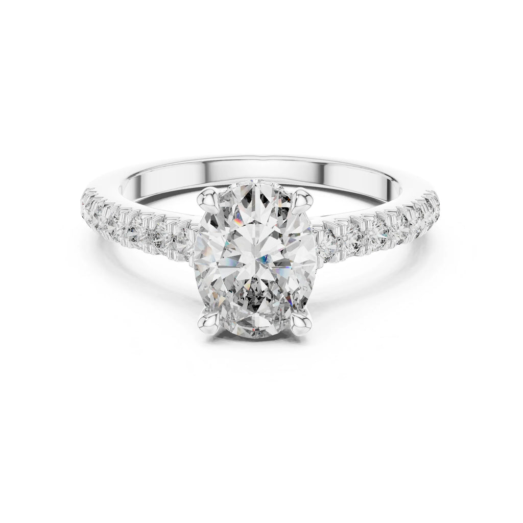 Mahika 1.5ct Oval Moissanite Solitaire Diamond Ring for her