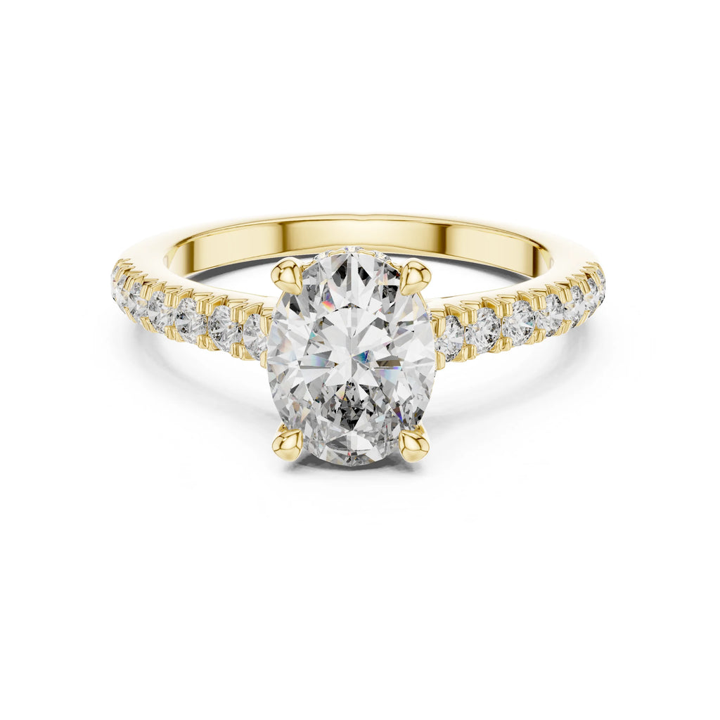 Mahika 1.5ct Oval Moissanite Solitaire Diamond Ring for her