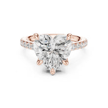 Load image into Gallery viewer, Meera 4ct Heart Moissanite Solitaire Diamond Ring for her