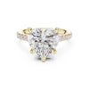 Meera 4ct Heart Moissanite Solitaire Diamond Ring for her