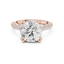 Load image into Gallery viewer, Ivana 4ct Round Moissanite Solitaire Diamond Ring for her