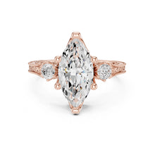Load image into Gallery viewer, Damini 2.5ct Marquise Moissanite Solitaire Diamond Ring for her
