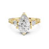 Suhana 2.5ct Pear Moissanite Solitaire Diamond Ring for her