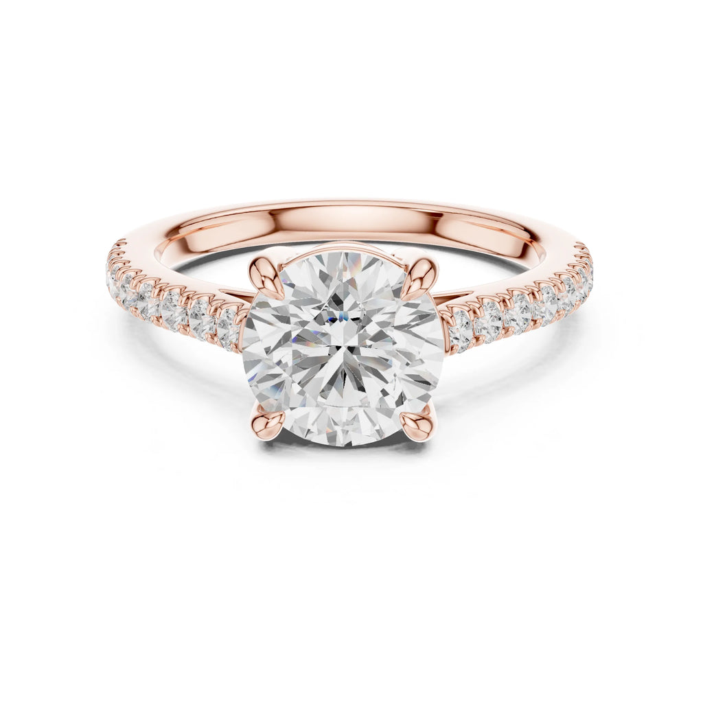 Ridhi 2ct Round Moissanite Solitaire Diamond Ring for her