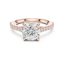 Load image into Gallery viewer, Ridhi 2ct Round Moissanite Solitaire Diamond Ring for her