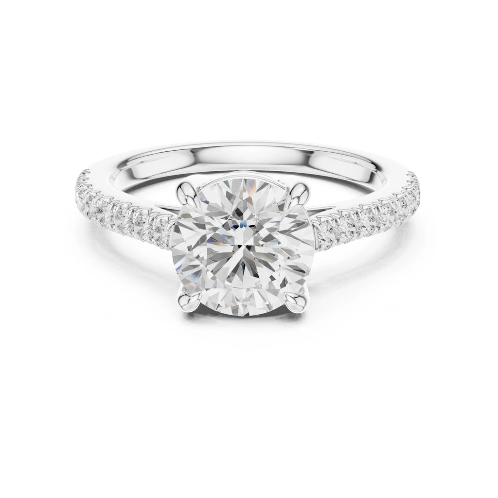 Ridhi 2ct Round Moissanite Solitaire Diamond Ring for her
