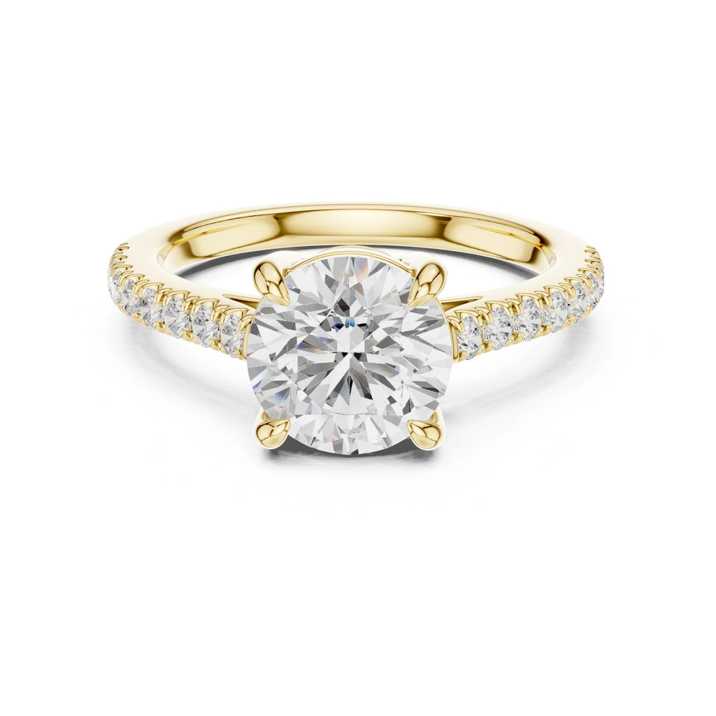 Ridhi 2ct Round Moissanite Solitaire Diamond Ring for her
