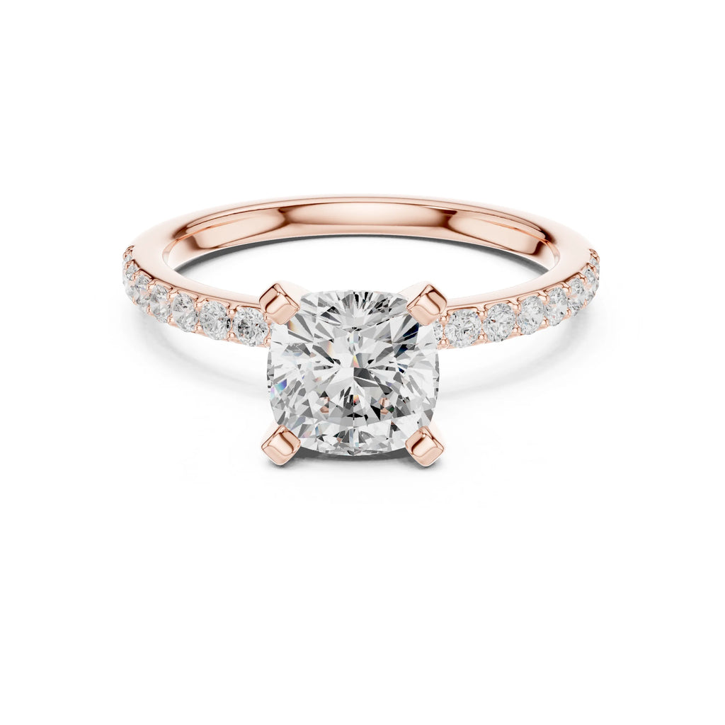 Kashvi 2ct Cushion Moissanite Solitaire Diamond Ring for her