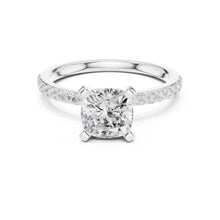 Load image into Gallery viewer, Kashvi 2ct Cushion Moissanite Solitaire Diamond Ring for her