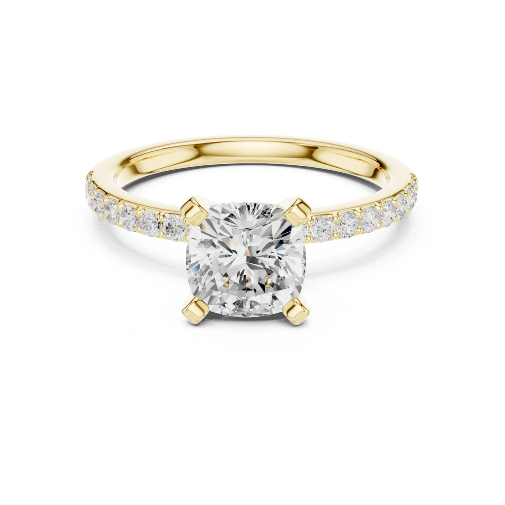 Kashvi 2ct Cushion Moissanite Solitaire Diamond Ring for her