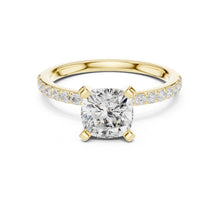 Load image into Gallery viewer, Kashvi 2ct Cushion Moissanite Solitaire Diamond Ring for her