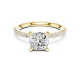 Kashvi 2ct Cushion Moissanite Solitaire Diamond Ring for her