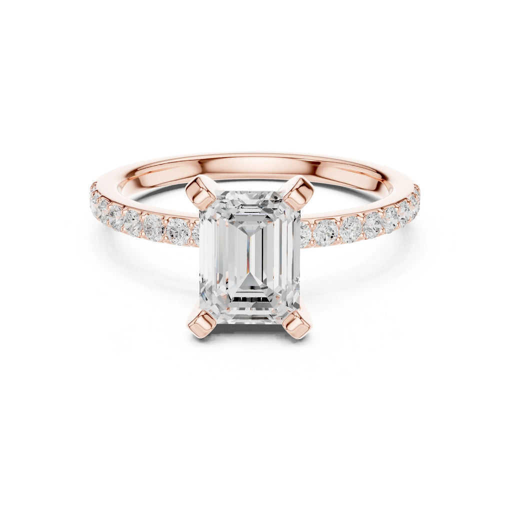 Amaira 2ct Emerald Moissanite Solitaire Diamond Ring for her