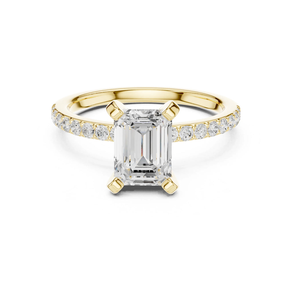 Amaira 2ct Emerald Moissanite Solitaire Diamond Ring for her
