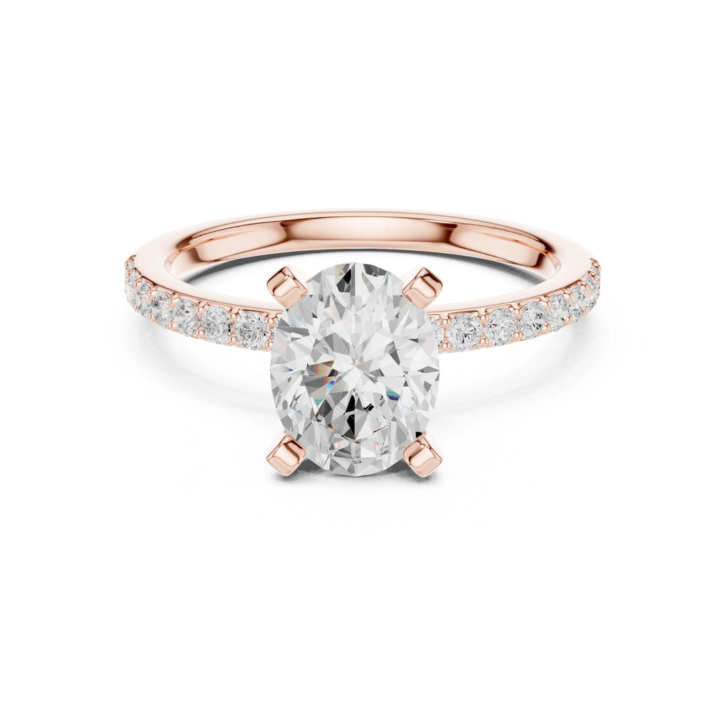 Devika 2ct Oval Moissanite Solitaire Diamond Ring for her