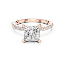 Load image into Gallery viewer, Bhavya 2ct Princess Moissanite Solitaire Diamond Ring for her