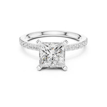 Load image into Gallery viewer, Bhavya 2ct Princess Moissanite Solitaire Diamond Ring for her