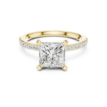 Load image into Gallery viewer, Bhavya 2ct Princess Moissanite Solitaire Diamond Ring for her