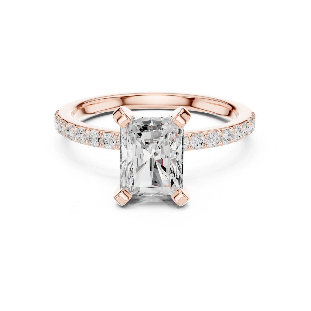 Niharika 2ct Radiant Moissanite Solitaire Diamond Ring for her