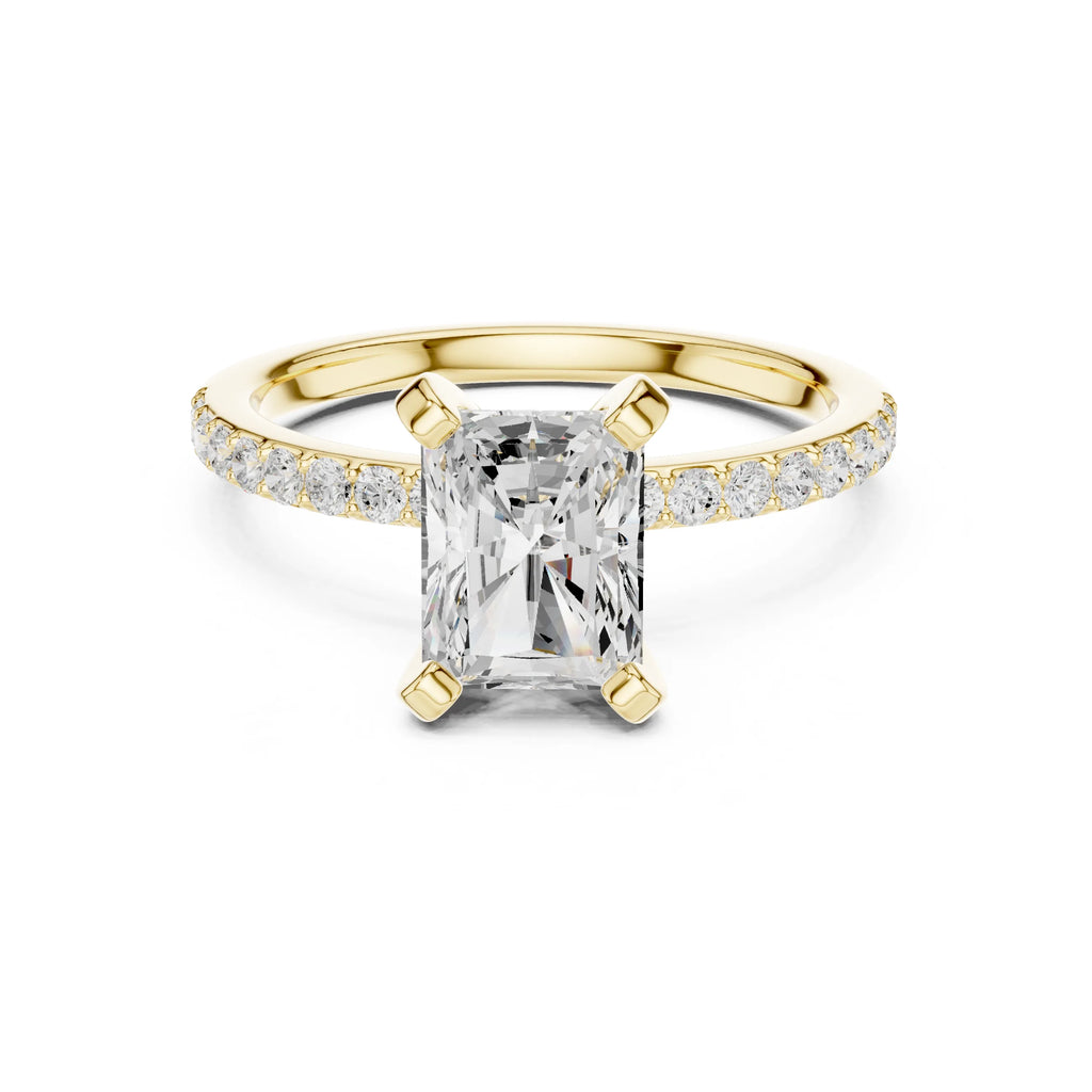Niharika 2ct Radiant Moissanite Solitaire Diamond Ring for her