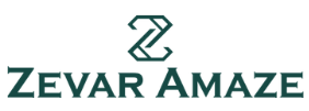 Zevar Amaze logo with a green 'ZA' on a white background