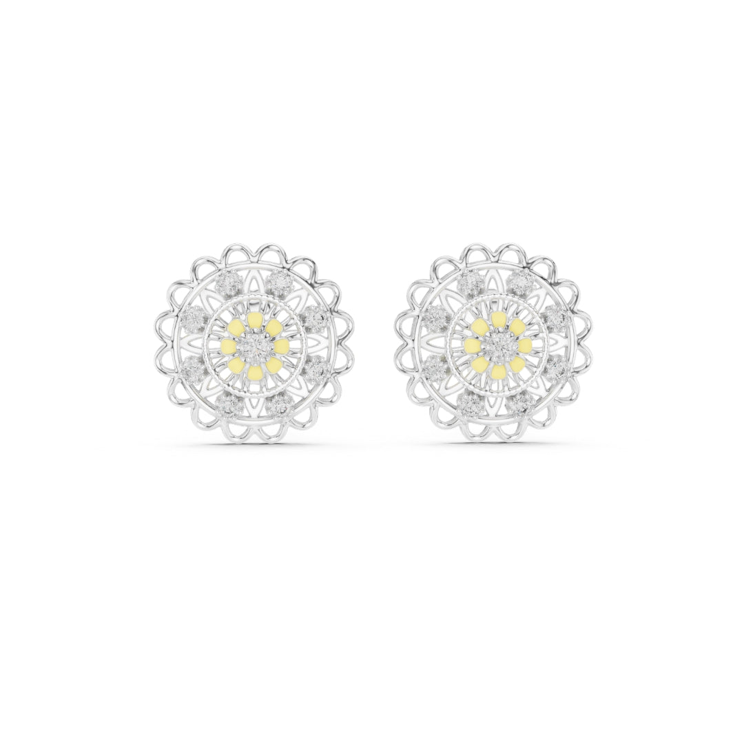 Esha Silver Moissanite Earring for Her