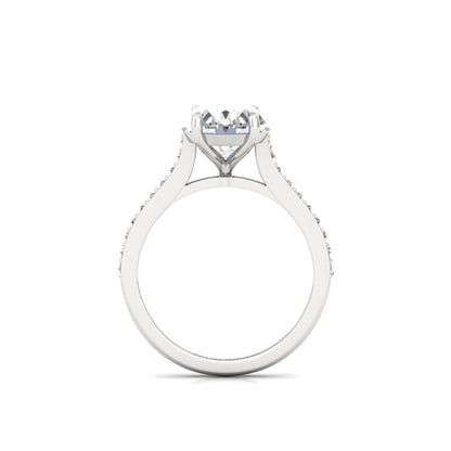 Oval Cz Solitaire Ring