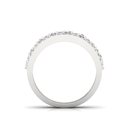 white gold ring - front view