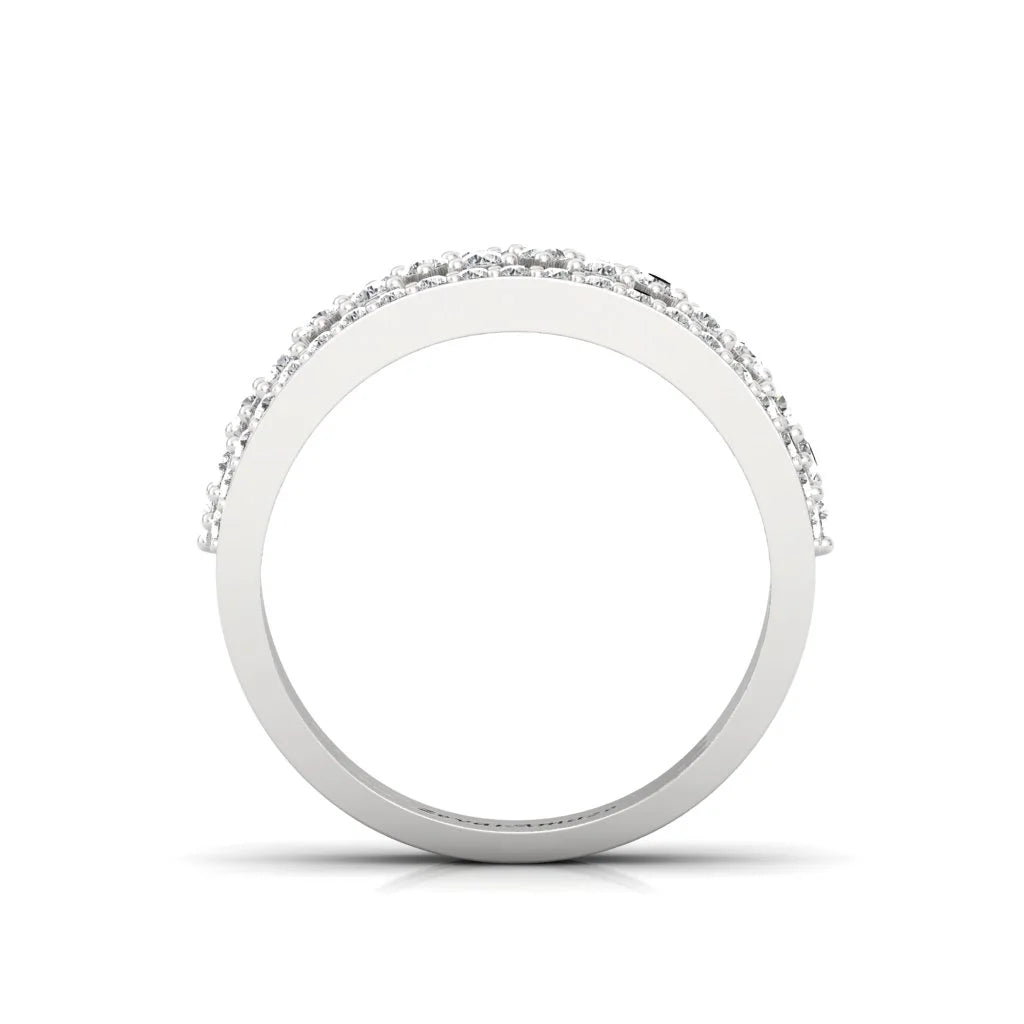 white gold ring - front view