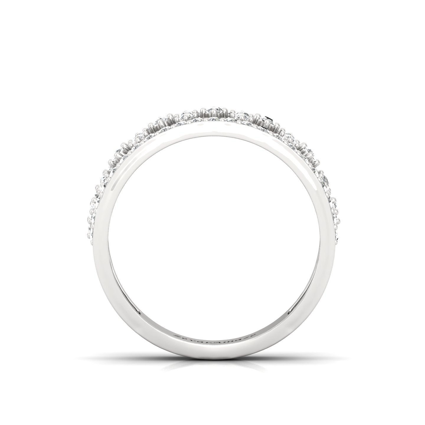 front view of Silver ring for her