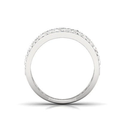 Sterling Silver Moissanite Diamond Band