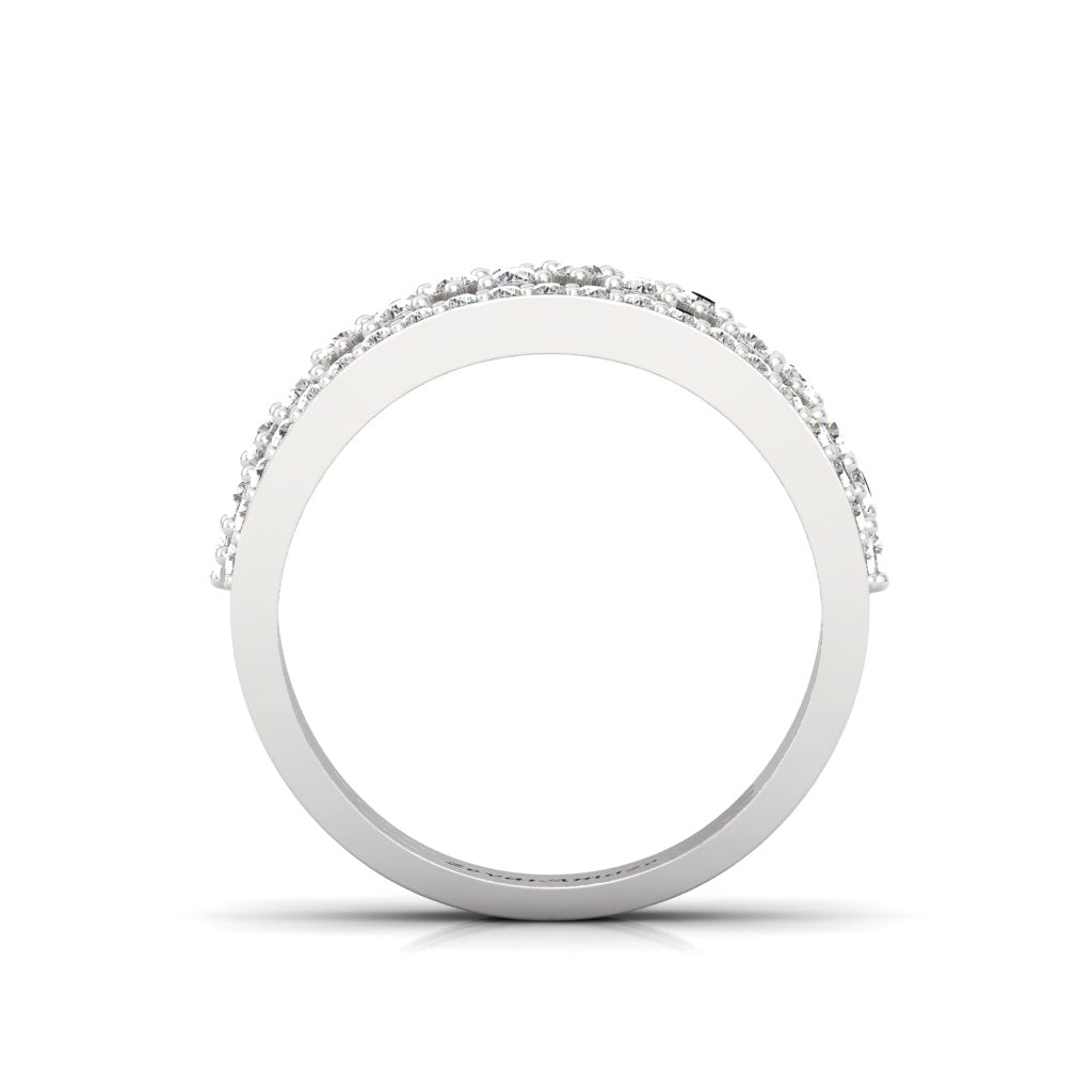 Shimmer Cocktail CZ Band Ring