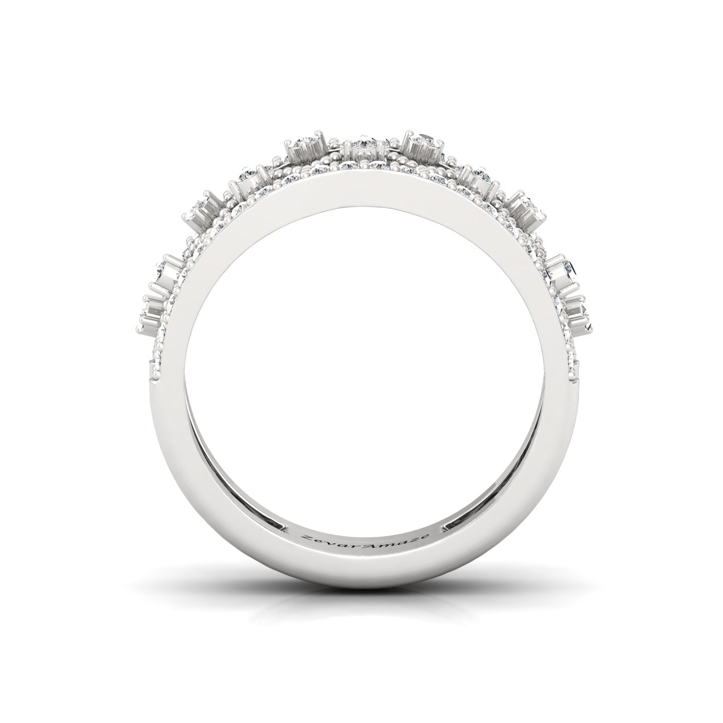 Front view of Silver Ring for her