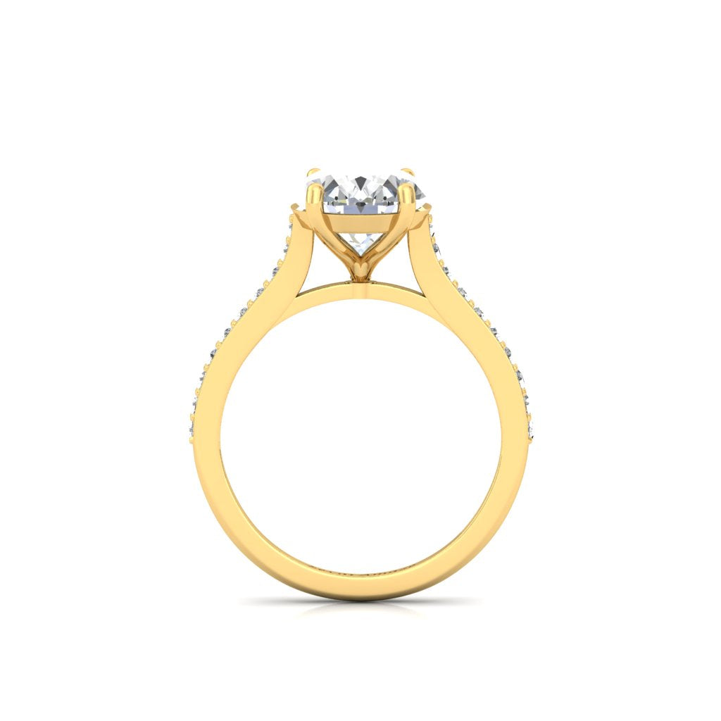 Oval Cz Solitaire Ring