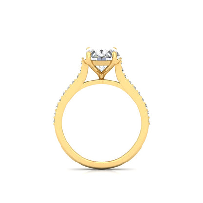 Oval Cz Solitaire Ring