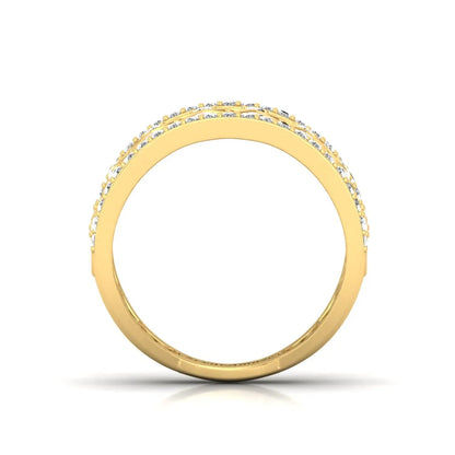 Sterling Silver Moissanite Diamond Band