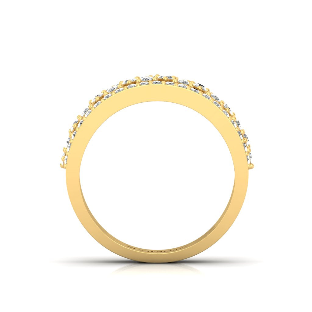Shimmer Cocktail CZ Band Ring