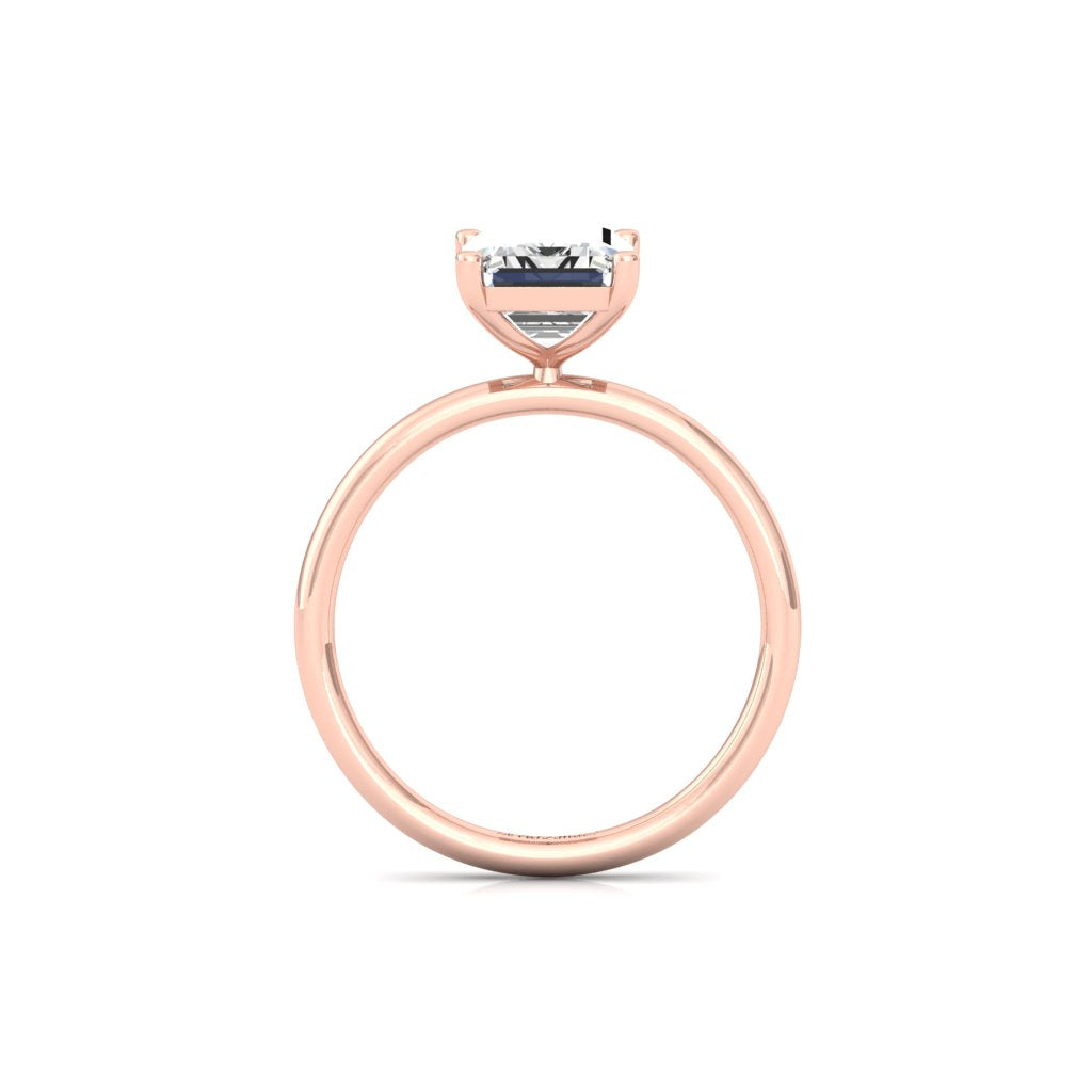Buy quality 925 sterling silver Rose Gold Plated single Diamond Ring in  Ahmedabad